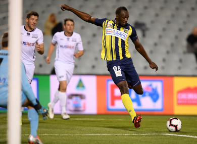 Bolt: scored twice for the Mariners in trial game last week.