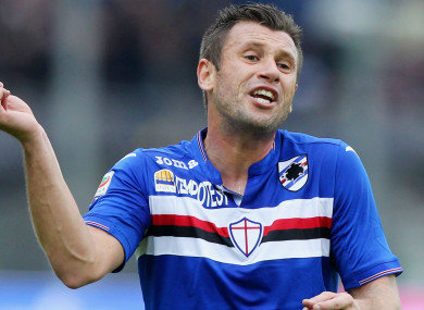 Antonio Cassano during his time at Sampdoria