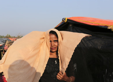 A Rohingya woman in the Kutupalong camp in Cox's Bazar, Bangladesh.
