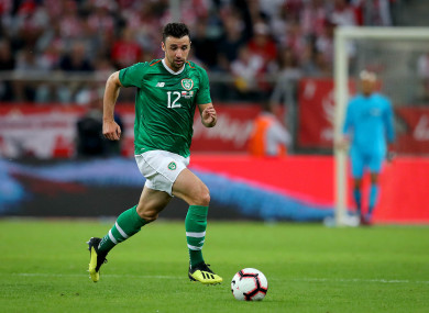 Enda Stevens has three Ireland caps and made his competitive debut against Wales last month.