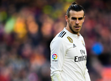 Real Madrid forward Gareth Bale.