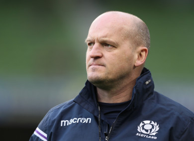 Head coach Gregor Townsend.