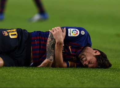 Barcelona captain Lionel Messi.
