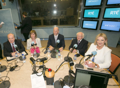 Presidential Candidates Peter Casey, Gavin Duffy, Joan Freeman, Sean Gallagher, (current) President Michael D Higgins and Liadh Ní Riada.