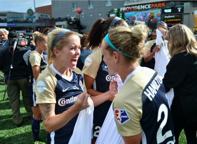 O'Sullivan celebrates winning the National Women's Soccer League in September.