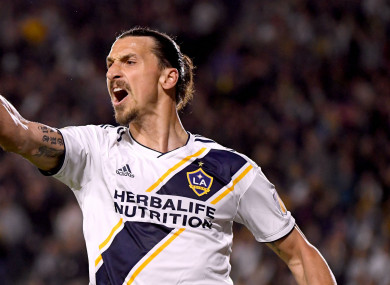 LA Galaxy striker Zlatan Ibrahimovic.