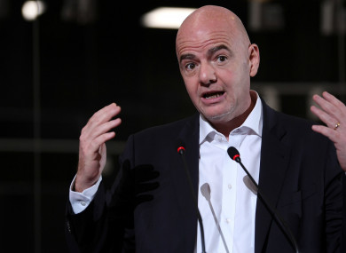 Fifa president Gianni Infantino.
