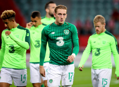 Ronan Curtis pictured before the Republic of Ireland's recent friendly against Poland.