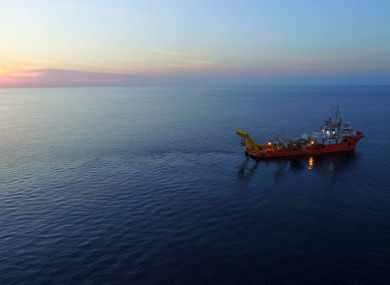 File photo. A submarine cable inspection vessel.