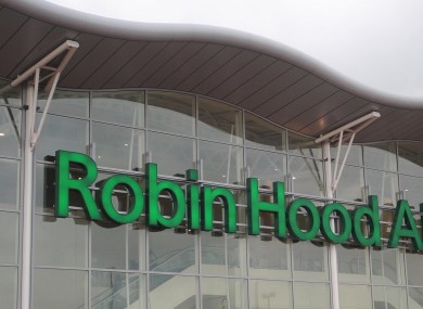 Robin Hood Airport in Nottingham, from where Paul Chambers posted a tweet that attracted the eyes of the law.