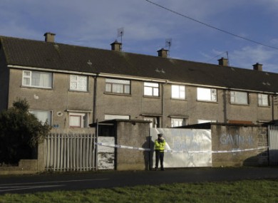 Gardai at the scene of a double shooting in O'Malley Park in Limerick.