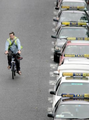 File photo: A Dublin taxi rank.