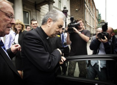 Papal Nuncio Giuseppe Leanza in Dublin yesterday.