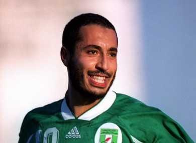 Al-Saadi Gaddafi is a former captain of the Libyan national soccer team.