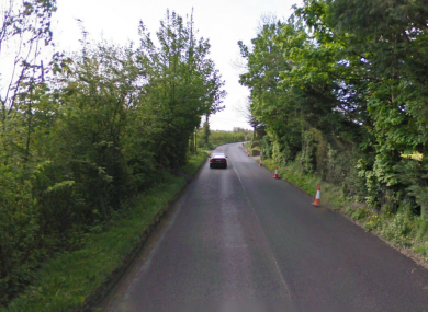 The Kilkenny to Freshford road at Troyswood, where this evening's fatal accident occurred.