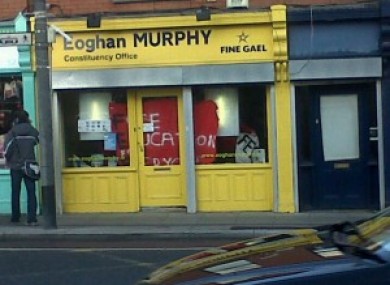 Student protesters occupying Eoghan Murphy TD's office in Ranelagh today.