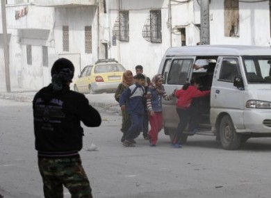 The city of Idlib yesterday.