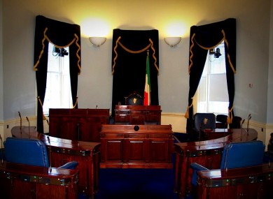 The Seanad chamber: Members have voted 31-20 against a proposal which would require independent TDs and Senators to vouch for how they spend their 'leaders' allowance'.