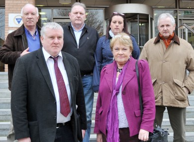 SIPTU's Gerry McCormack and Anne Egar with a delegation of Vita Cortex workers at the Labour Relations Commission, attending talks last month.