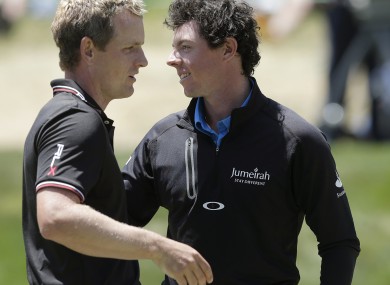Donald and McIlroy at the recent US Open in San Francisco.