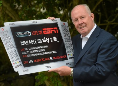 Liam Brady pictured at the launch of ESPN's coverage of the 2012/2013 football season in Dublin yesterday.