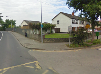 Station Road in Palmerstown, where this evening's fatal collision occurred.