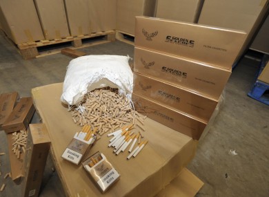 File: Cigarettes seized by customs