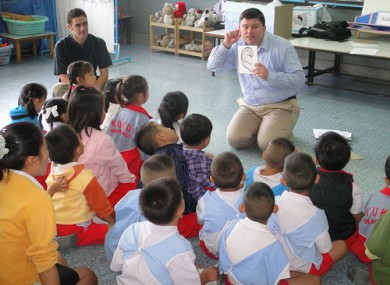 A typical kindergarten English class