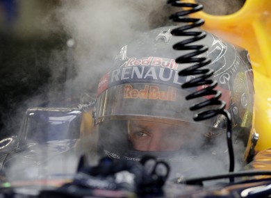Vettel during this morning's action.