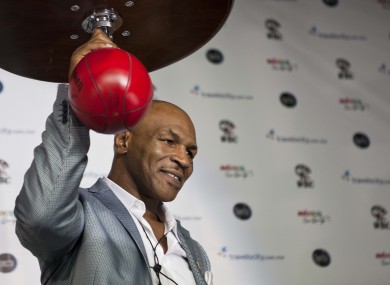 Mike Tyson, pictured in Mexico City this summer, has been denied a visa to enter New Zealand.
