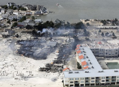 Superstorm Sandy battered the New York coastline, including here at Jersey Shore.