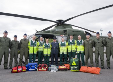 The launch of the Emergency Aermedical Service in Custume Barracks in Athlone.