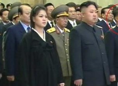 Kim Jong-Un and wife Ri Sol-Ju, at commemoration for Kim Jong-Il.