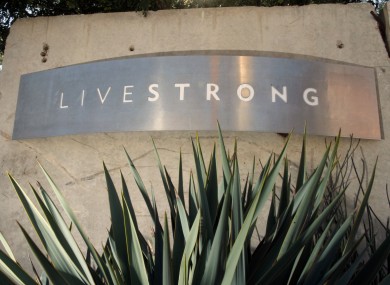 Signage for the Livestrong Foundation appears at the charity's headquarters.