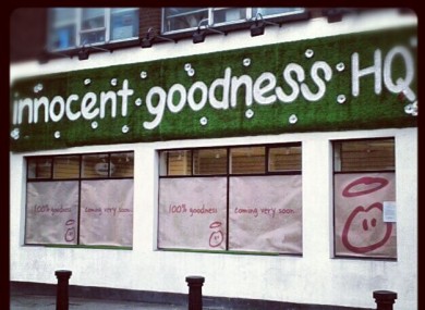 The Innocent Goodness HQ on Dublin's Chatham Street, which opens tomorrow.