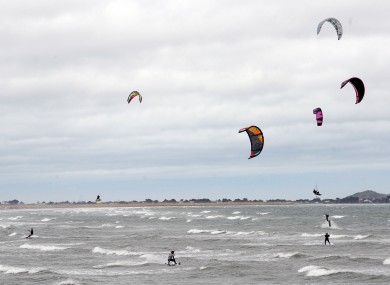 Kite surfers on Dollymount strand (file photo).