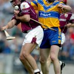 David Tierney, in action here in 2002, continued the tradition of Galway hurlers sporting white boots.