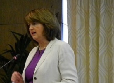 Joan Burton speaking at the seminar this morning