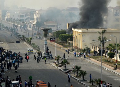 Egyptian protesters clash with police in violence last month.