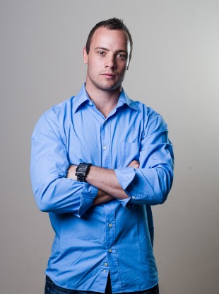 Oscar Pistorius pictured at his home in Pretoria in 2009