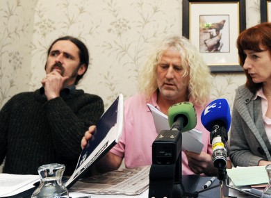 Luke 'Ming' Flanagan and Mick Wallace attend a press event over alleged Garda malpractice in removing penalty point offences.