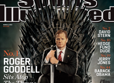 Sports Illustrated cast Roger Goodell in this Game of Thrones cover.