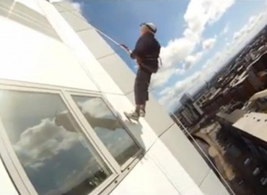 Ronnie while abseiling