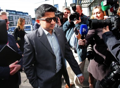 Praveen Hallapanavar arriving at the courthouse this morning.