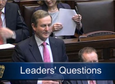 Taoiseach Enda Kenny during Leaders' Questions