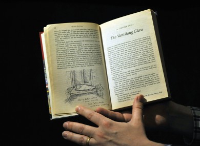 The Harry Potter book includes personal annotations written by J.K. Rowling.