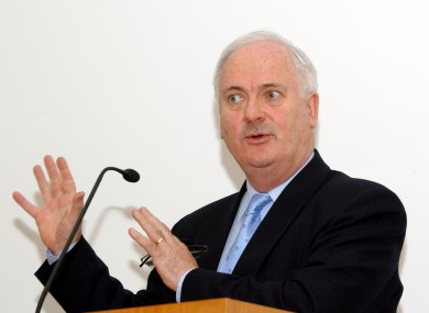 Former Taoiseach and president of the IFSC, John Bruton.