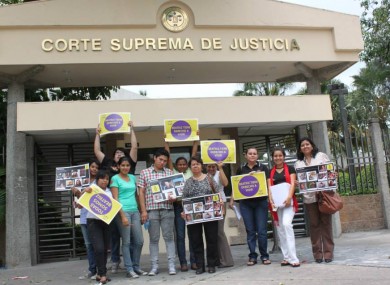 Signs read: 'Beatriz has a right to live'