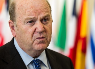 Ireland's Finance Minister Michael Noonan at the Eurogroup meeting in Luxembourg.