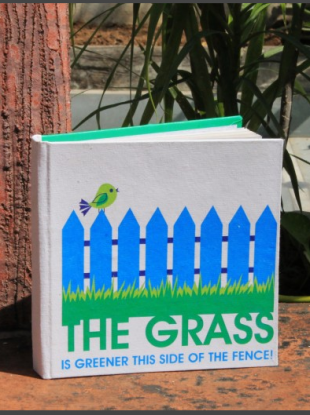 A notebook made from recycled paper - one of the products on Greenthegap.com